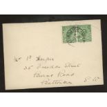 1922 (June 22nd) ½d yellow-green plain House of Commons embossed FDC with Westminster Abbey CDS.
