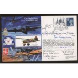 1990 The Night Blitz cover signed by 7 Battle of Britain participants. Printed address, fine.