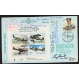 1986 Battle of Britain 46th Anniversary cover signed by 7 Battle of Britain pilots.