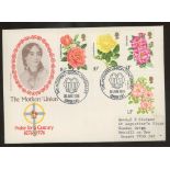 1976 Roses The Mothers' Union Centenary London SW1 Official FDC. Typed address label, fine.