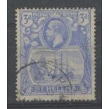 1922 3d bright blue with "Torn flag" var.