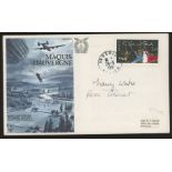 Nancy Wake & Henri Tardivat autographed 1981 RAF Escaping Society cover. Address label, fine.