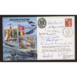 1990 Invasion of Belgium cover signed by 10 VC holders. Printed address, fine.