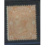 1873-80 8d orange, A-G, Mint, repaired tear at top.