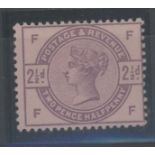 1883-84 2½d colour trial, F-F, Mint, fine.