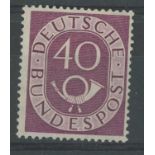 1951 40pf purple Post Horn Mint, fine.