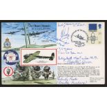 1990 The Major Assault cover signed by 7 Battle of Britain participants. Printed address, fine.