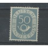 1951 50pf grey Post Horn U/M, fine.