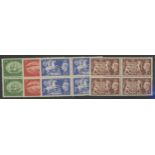 1951 Festival High Values set in blocks of 4 U/M, fine.