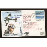 1981 RAF Fugkapitan Gerhard Nitschke cover signed by Gerhard Nitschke & Ober. Herbert Ihlefeld.