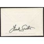 Frank Sinatra: Autographed on reverse of 1976 USA Bicentenary Cotswold FDC. Unaddressed, fine.