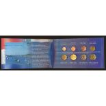 Netherlands 2002 Euro mini coin set in folder, apparently withdrawn by order of the EU.