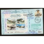 1986 RAF Battle of Britain cover signed by 11 Battle of Britain participants. Address label, fine.