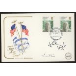 1976 American Bicentenary Cotswold FDC signed by Kirk Douglas & Vincent Price. Address label, fine.