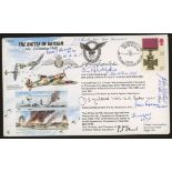 1990 Battle of Britain cover signed by 10 Battle of Britain participants. Printed address, fine.