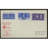 1946 Victory unusual illustration FDC with Birkenhead slogan "Don't Waste Bread".