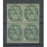 1876 5c block of 4 Mint.