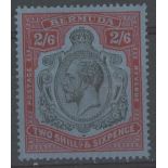 1927 2/6d black & carmine/pale blue Mint, ex Franklin Roosevelt collection stamped on reverse.