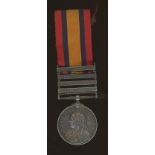 1901 South Africa medal with 4 bars inscribed 2528 Pte. J. Shorrocks, E. Lanc.