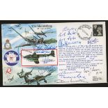 1990 The Skirmishing cover signed by 10 Battle of Britain participants. Printed address, fine.