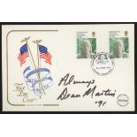 1976 American Bicentenary Cotswold FDC signed by Dean Martin. Address label, fine.