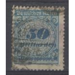 1923 50m blue perf 13½ used.