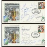 1991 Rugby World Cup Twickenham Match-Date H/S on 2 Covercraft covers;