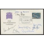 1975 Parliament Post Office FDC signed by 8 Prime Ministers: Harold Wilson, Tony Blair,