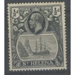 1922 ½d grey & black with "Broken mainmast" var. unused, fine.