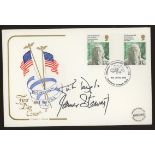 1976 American Bicentenary Cotswold FDC signed by Kirk Douglas & James Stewart. Address label, fine.