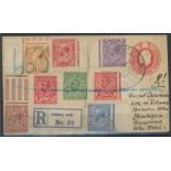 1912 (Oct 18th) 2½d Royal Cypher (with range of other values) on Edward VII printed envelope with