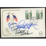 1976 American Bicentenary Cotswold FDC signed by Charlton Heston & Robert Mitchum.