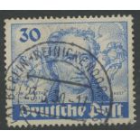 1949 Goethe 30pf blue F/U, fine.