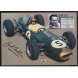 Jack Brabham: Autographed 6" x 8" colour photo, fine.