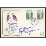 1976 American Bicentenary Cotswold FDC signed by Elizabeth Taylor. Address label, fine.