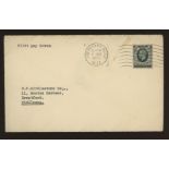 1935 4d photo plain FDC with Shepherds Bush W12 wavy line cancel.