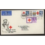 1963 Red Cross illustrated FDC with Leicester FDI slogan. Typed address, fine.
