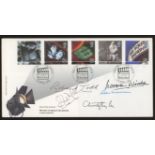 1996 Cinema Royal Mail FDC signed by Richard Todd, John Mills, Norman Wisdom,