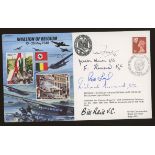 1990 Invasion of Belgium cover signed by 6 VC holders. Printed address, fine.