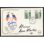 1976 American Bicentenary Cotswold FDC signed by Dean Martin. Address label, fine.