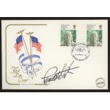 1976 American Bicentenary Cotswold FDC signed by Charlton Heston. Address label, fine.