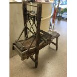 A FRENCH 19TH CENTURY CARDING WOOL MAKING MACHINE STAMPED JEAN LEHEMBRE