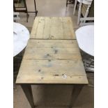 TWO PINE TABLES 65 X 65 X 78 CMS