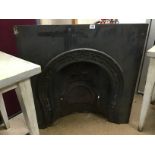 A VICTORIAN ORNATE CAST IRON FIREPLACE 96 X 96 CMS