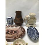 COLLECTION OF CERAMICS INCLUDING ROYAL DOULTON AND A CERAMIC ELEPHANT