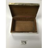 AN EDWARDIAN SILVER CIGARETTE BOX OF RECTANGULAR FORM, HALLMARKED LONDON 1906 BY MAPPIN AND WEBB,