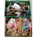 A LARGE COLLECTION OF DOLLS OF THE WORLD WITH VINTAGE SINDY AND BARBIE DOLLS