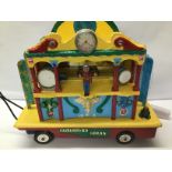 A SCRATCH BUILT LIGHT UP FAIRGROUND ORGAN WOODEN TOY