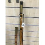 TWO REFURBISHED CANE RODS BOTH 3 PIECE COARSE FISHING