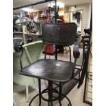 A METAL INDUSTRIAL STOOL A/F